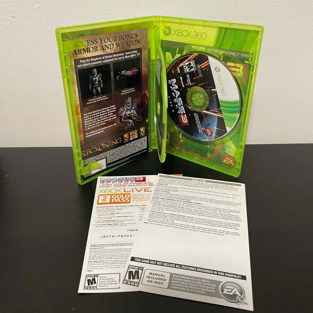 Mass Effect 3 Xbox 360 Video Game CIB Complete Microsoft